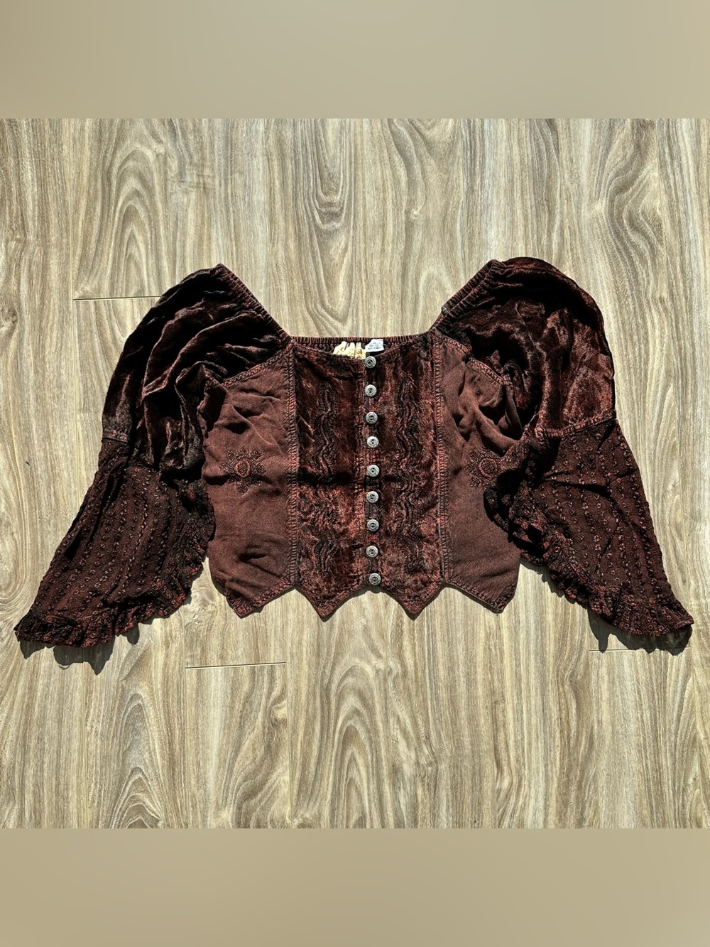 L’POGEE Women’s Renaissance Peasant Corset Blouse | Boho Fairycore Vintage Top